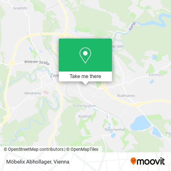 Möbelix Abhollager map