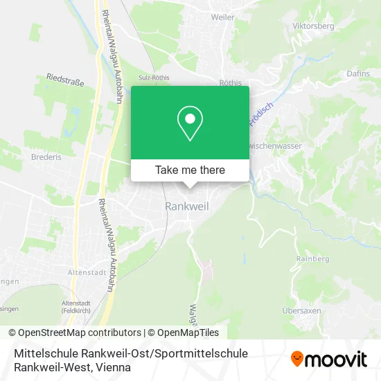 Mittelschule Rankweil-Ost / Sportmittelschule Rankweil-West map