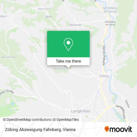 Zöbing Abzweigung Fahnberg map