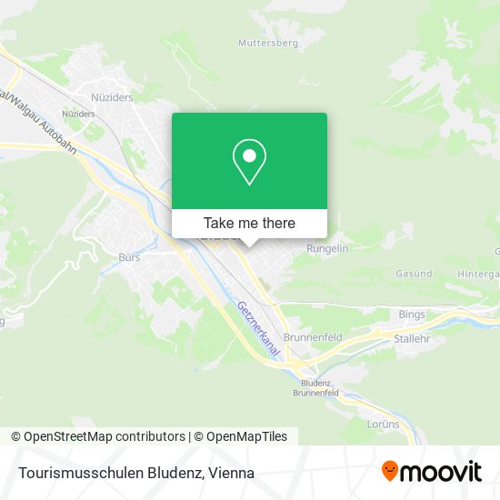 Tourismusschulen Bludenz map