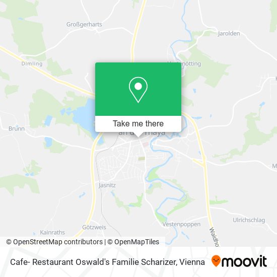 Cafe- Restaurant Oswald's Familie Scharizer map