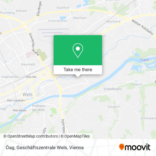 Öag, Geschäftszentrale Wels map