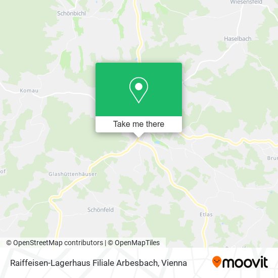 Raiffeisen-Lagerhaus Filiale Arbesbach map