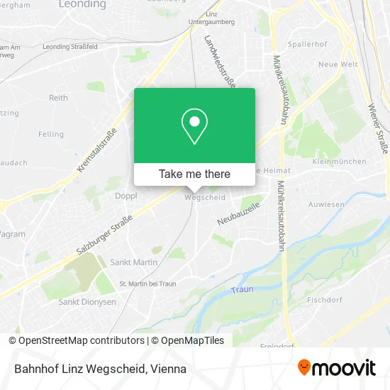 Bahnhof Linz Wegscheid map