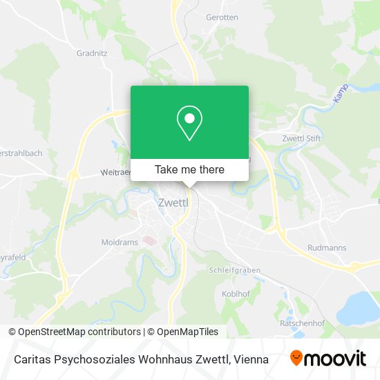 Caritas Psychosoziales Wohnhaus Zwettl map