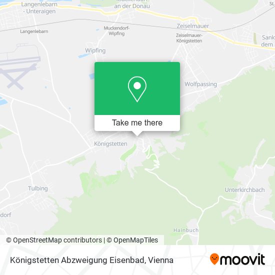 Königstetten Abzweigung Eisenbad map