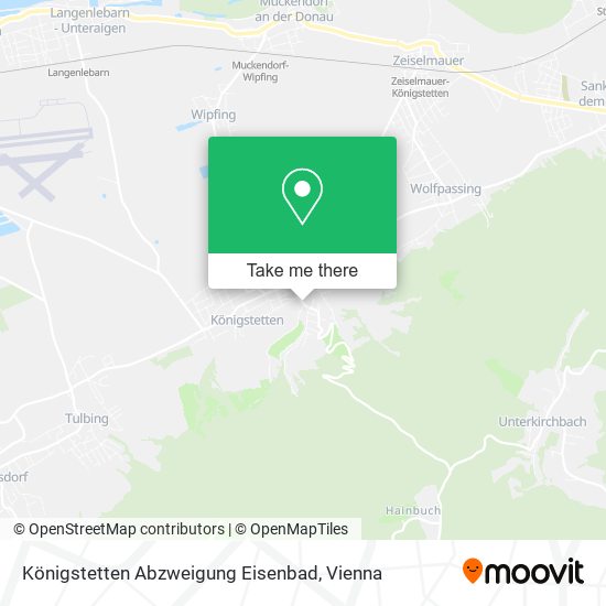 Königstetten Abzweigung Eisenbad map