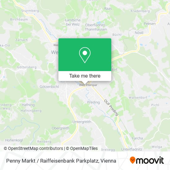 Penny Markt / Raiffeisenbank Parkplatz map