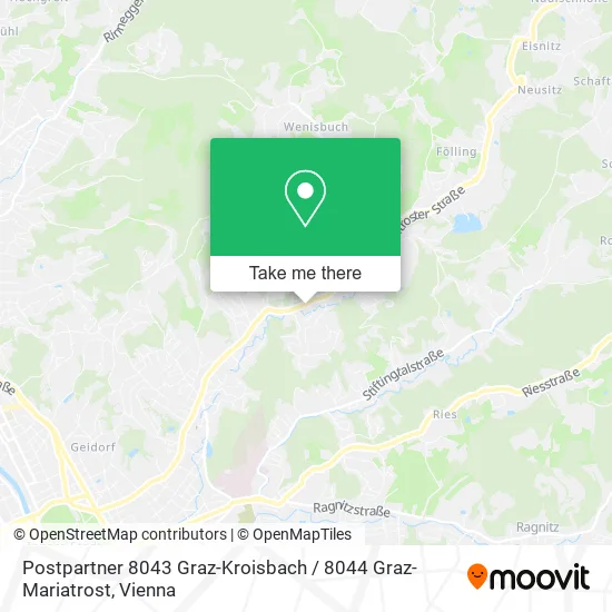 Postpartner 8043 Graz-Kroisbach / 8044 Graz-Mariatrost map