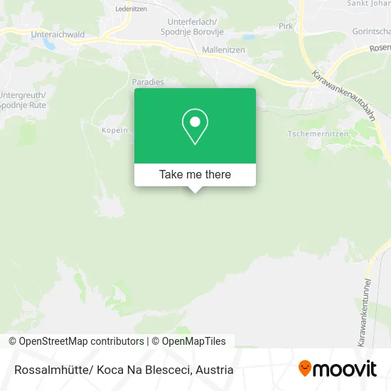 Rossalmhütte/ Koca Na Blesceci map