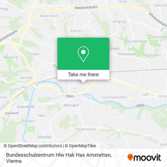 Bundesschulzentrum Hlw Hak Has Amstetten map