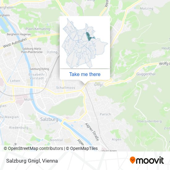 Salzburg Gnigl map