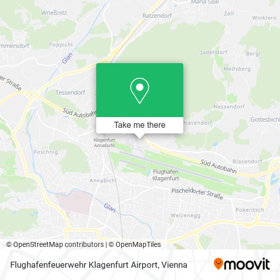 Flughafenfeuerwehr Klagenfurt Airport map
