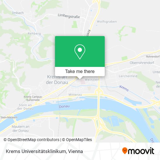 Krems Universitätsklinikum map