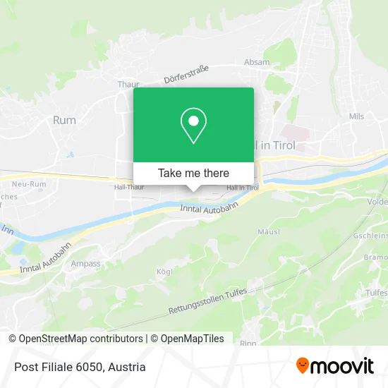 Post Filiale 6050 map