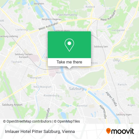 Imlauer Hotel Pitter Salzburg map