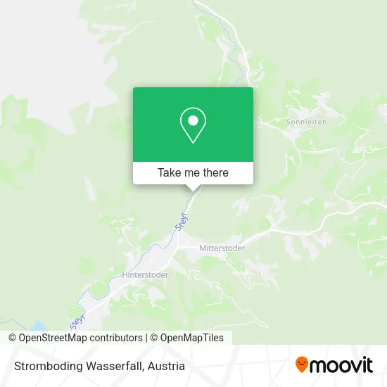 Stromboding Wasserfall map