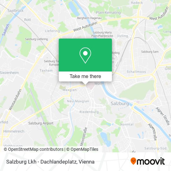 Salzburg Lkh - Dachlandeplatz map