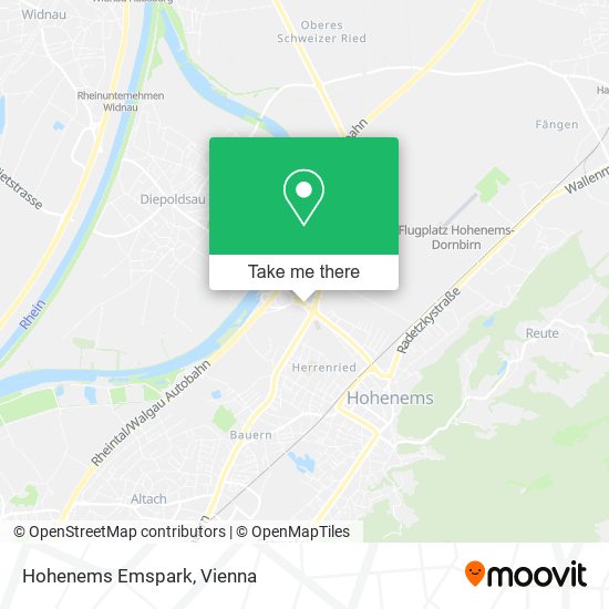 Hohenems Emspark map