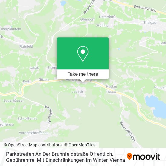 Parkstreifen An Der Brunnfeldstraße Öffentlich, Gebührenfrei Mit Einschränkungen Im Winter map