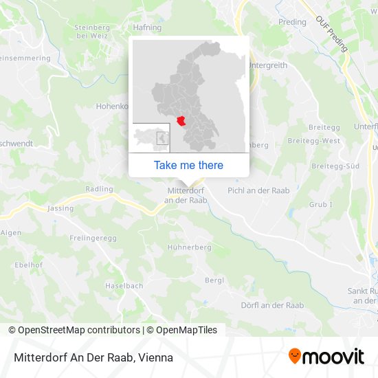 Mitterdorf An Der Raab map