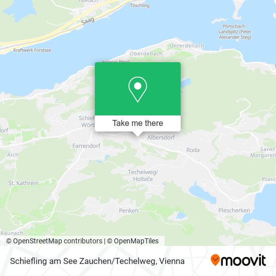 Schiefling am See Zauchen / Techelweg map