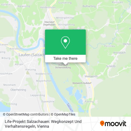 Life-Projekt Salzachauen: Wegkonzept Und Verhaltensregeln map