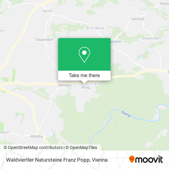 Waldviertler Natursteine Franz Popp map