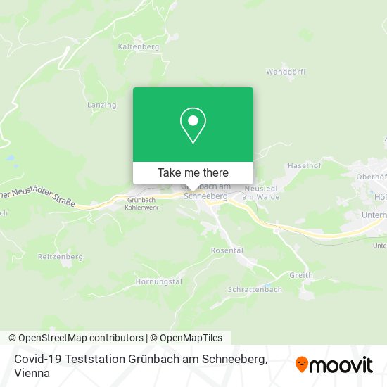 Covid-19 Teststation Grünbach am Schneeberg map