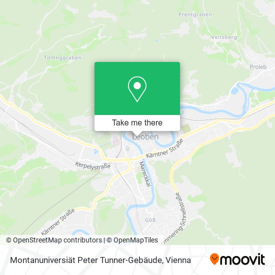 Montanuniversiät Peter Tunner-Gebäude map