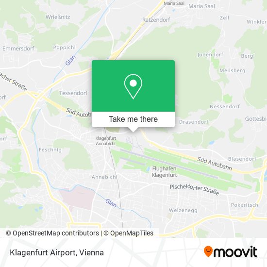 Klagenfurt Airport map