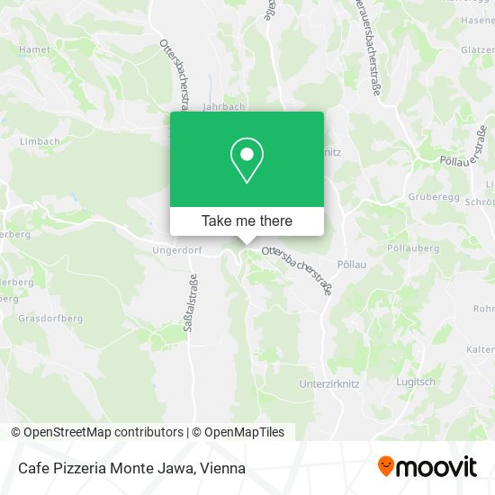 Cafe Pizzeria Monte Jawa map