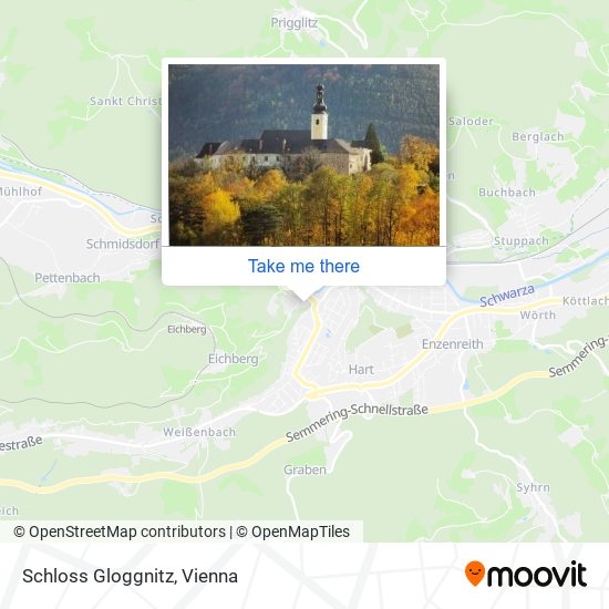 Schloss Gloggnitz map