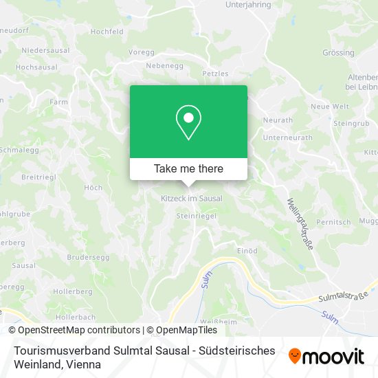 Tourismusverband Sulmtal Sausal - Südsteirisches Weinland map