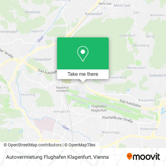 Autovermietung Flughafen Klagenfurt map