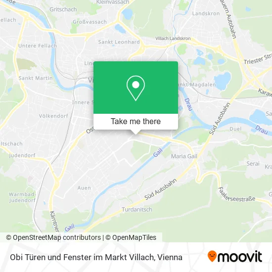 Obi Türen und Fenster im Markt Villach map