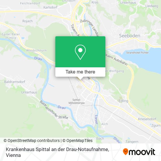 Krankenhaus Spittal an der Drau-Notaufnahme map