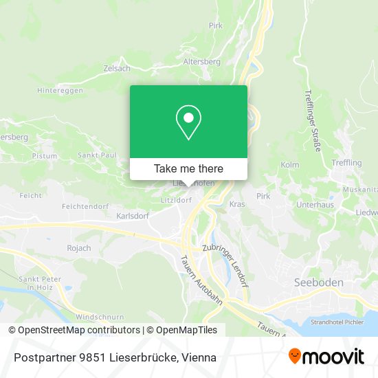 Postpartner 9851 Lieserbrücke map