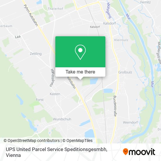 UPS United Parcel Service Speditionsgesmbh map
