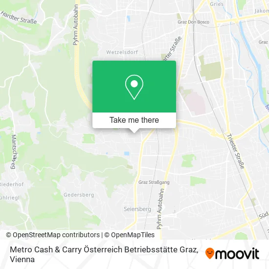 Metro Cash & Carry Österreich Betriebsstätte Graz map