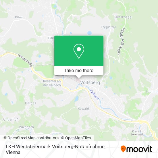 LKH Weststeiermark Voitsberg-Notaufnahme map