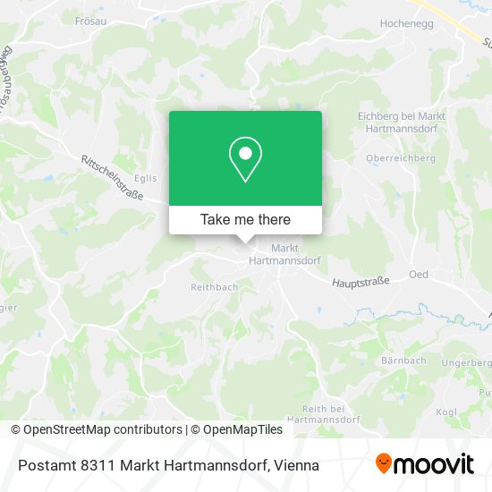 Postamt 8311 Markt Hartmannsdorf map