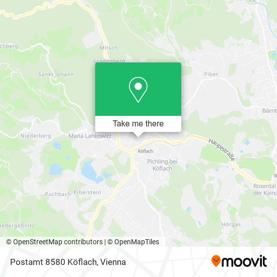 Postamt 8580 Köflach map