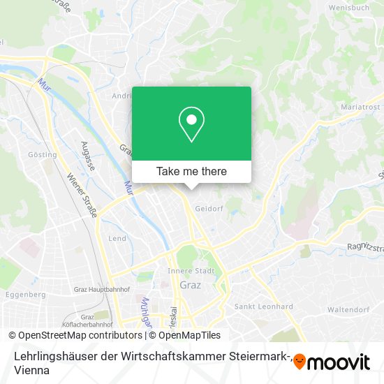 Lehrlingshäuser der Wirtschaftskammer Steiermark- map