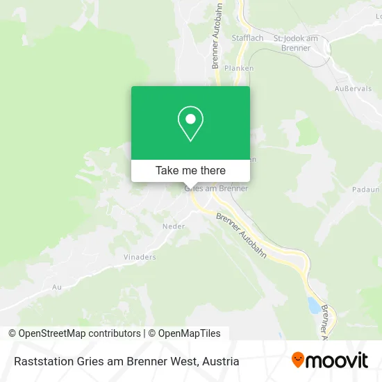 Raststation Gries am Brenner West map
