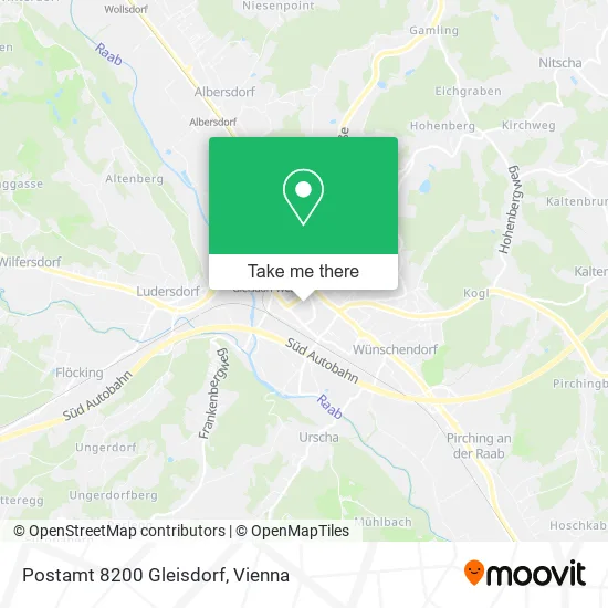 Postamt 8200 Gleisdorf map