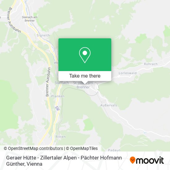 Geraer Hütte - Zillertaler Alpen - Pächter Hofmann Günther map