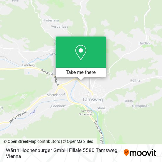 Wãrth Hochenburger GmbH Filiale 5580 Tamsweg map