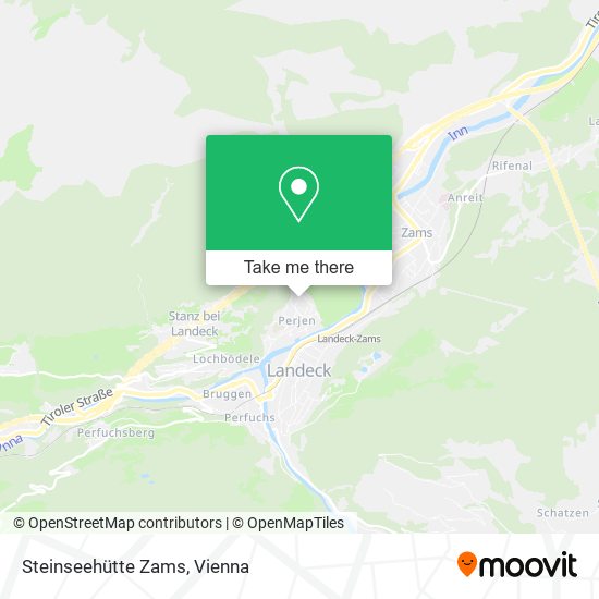 Steinseehütte Zams map