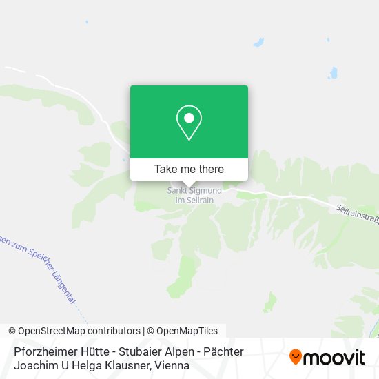 Pforzheimer Hütte - Stubaier Alpen - Pächter Joachim U Helga Klausner map